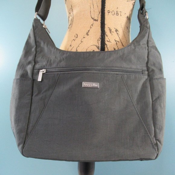 Baggallini Handbags - Baggalini Medium Gray Crossover Bag